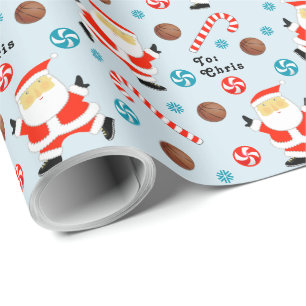 Basketball Holiday Gift Wrapping Paper