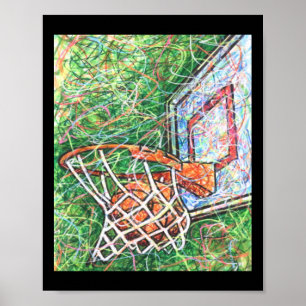 Basketball Hoop And Net Poster