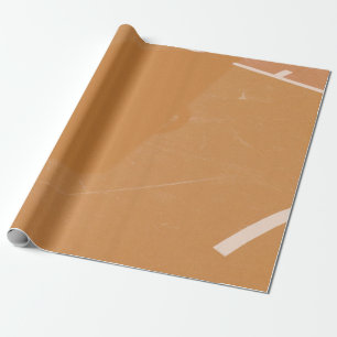Basketball hoop casting shadow on line wrapping paper