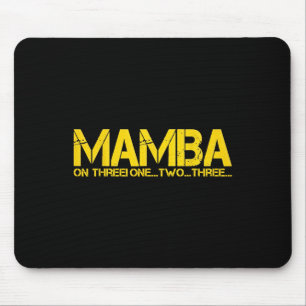 BASKETBALL HOOP CHAMPION MAMBA ON THREE MOTIVATION MOUSE PAD