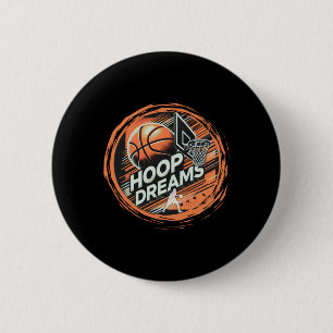Basketball Hoop Dreams Active 6 Cm Round Badge