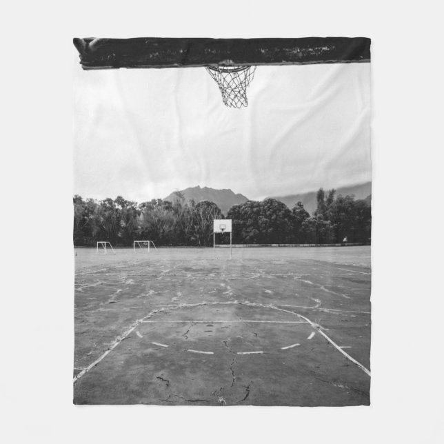 Basketball Hoop Fleece Blanket (Front)