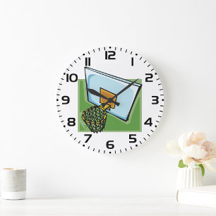 Basketball Hoop Large Clock