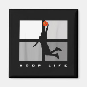 Basketball Hoop Life Men Boys Fun Basketball Playe Magnet