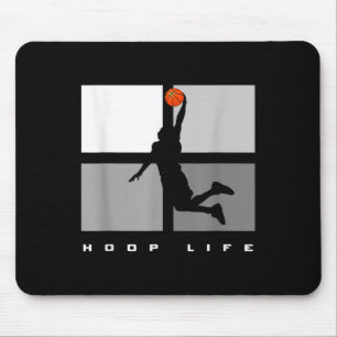 Basketball Hoop Life Men Boys Fun Basketball Playe Mouse Pad