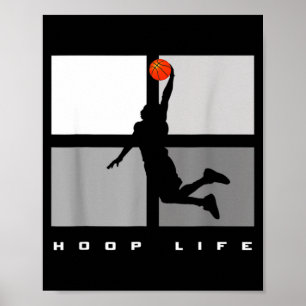 Basketball Hoop Life Men Boys Fun Basketball Playe Poster