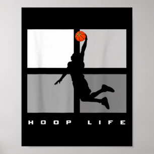 Basketball Hoop Life Men Boys Fun Basketball Playe Poster