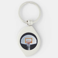 Basketball Hoop Metal Key Chain