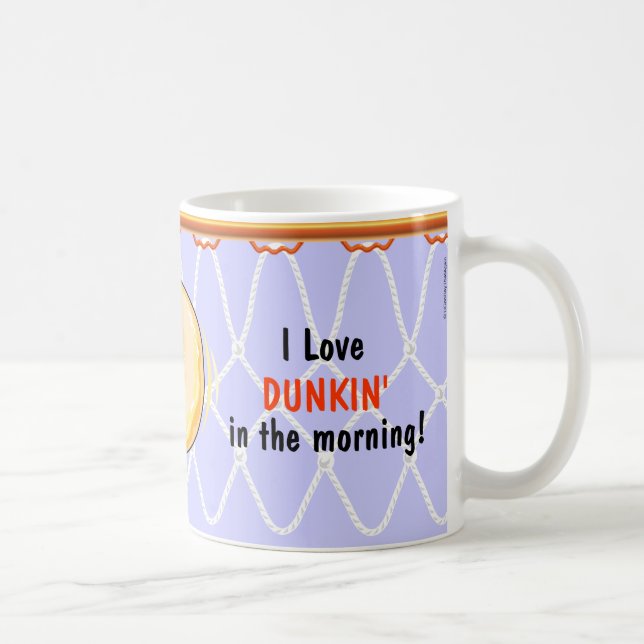Basketball Hoop Net_Donut_I Love Dunking Coffee Mug (Right)