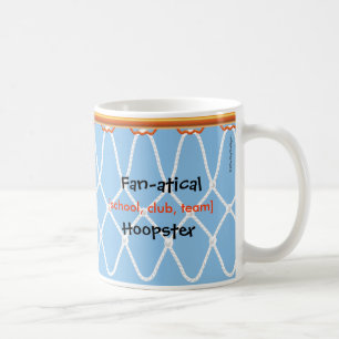 Basketball Hoop Net_Fan-atical hoopster_blue Coffee Mug