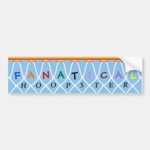 Basketball Hoop Net_Fan-atical Hoopster Bumper Sticker