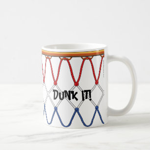 Basketball Hoop Net_red white blue_Dunk It Coffee Mug