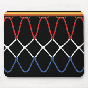 Basketball Hoop Net_red,white,blue Team U.S.A. Mouse Pad