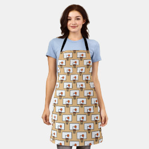Basketball Hoop Pattern Apron