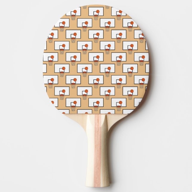 Basketball Hoop Pattern Ping Pong Paddle (Front)