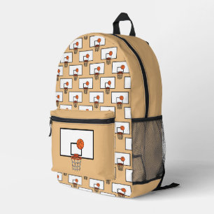 Basketball Hoop Pattern Printed Backpack
