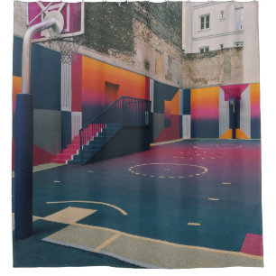 Basketball Hoop Shower Curtain