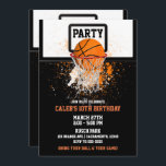 Basketball & Hoop Sports Birthday Party Invitation<br><div class="desc">Personalise any way you want.</div>
