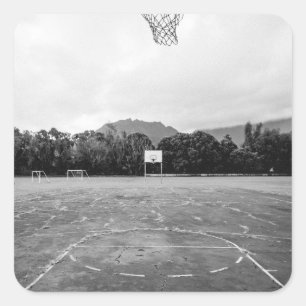 Basketball Hoop Square Sticker