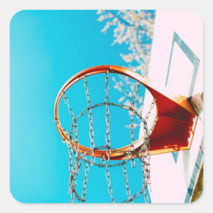 Basketball Hoop Square Sticker