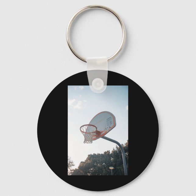 Basketball Hoop - Sunrise  Key Ring (Front)