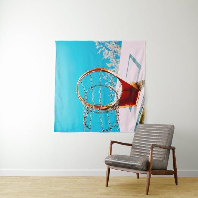 Basketball Hoop Tapestry (In Situ)