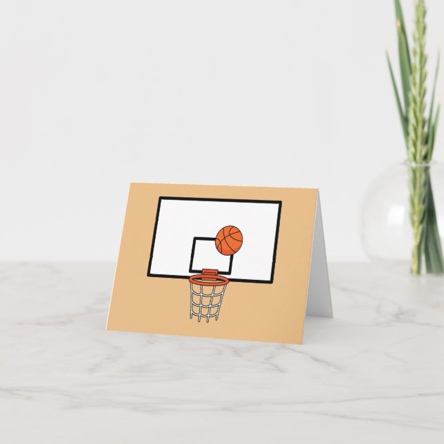 Basketball Hoop Thank You Card (Front)