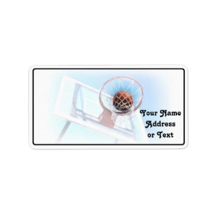 Basketball Hoop With Basketball Label