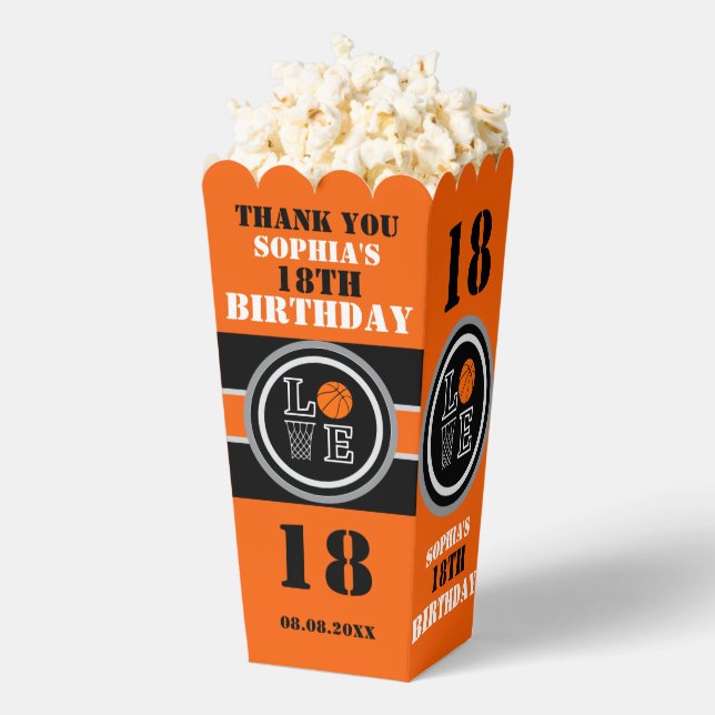 Basketball Hoops, Basketball Player Gift, Birthday Favour Box (Popped)