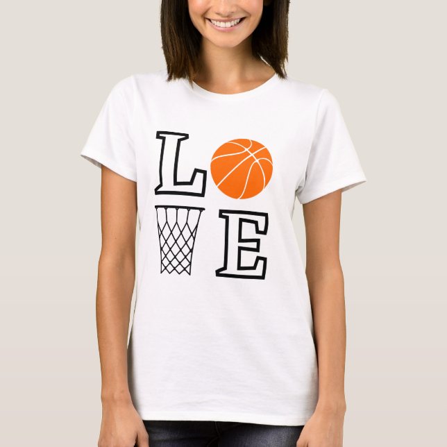 Basketball Hoops, Basketball Player Gift T-Shirt (Front)