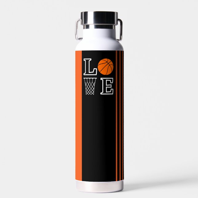 Basketball Hoops, Basketball Player Water Bottle (Front)