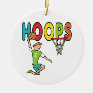 Basketball Hoops Ceramic Ornament