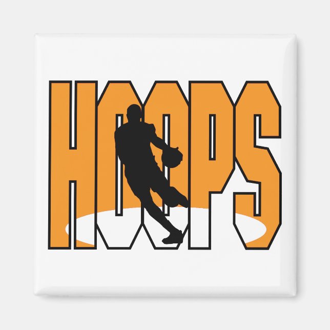basketball hoops design magnet (Front)