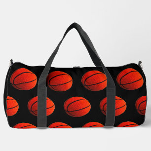 Basketball Hoops Orange Black Print Cut Sew Bag
