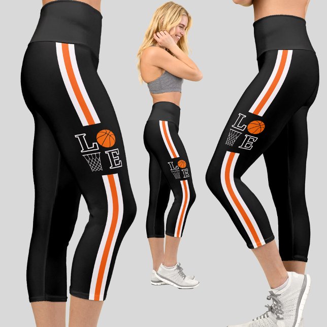 Basketball Hoops Player Girl Birthday Gift Capri Leggings (Creator Uploaded)