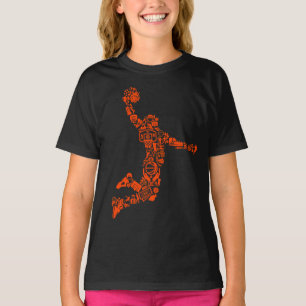Basketball Hoops Symbol Slam The Ball Girl's T-Shirt