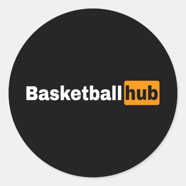 Basketball Hub  Classic Round Sticker (Front)