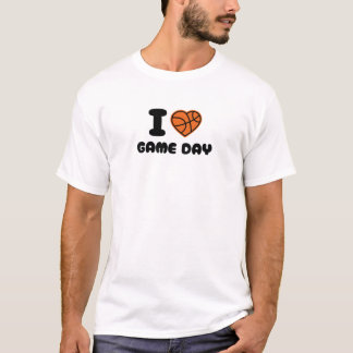Basketball I ❤️ GAME DAY I LOVE HEART GAME DAY T-Shirt