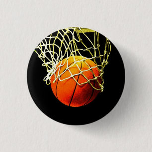 Basketball I Love 3 Cm Round Badge