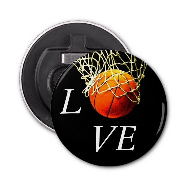Basketball I Love Bottle Opener (Front)