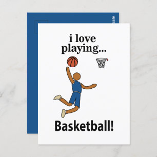Basketball I Love Playing Basketball Postcard