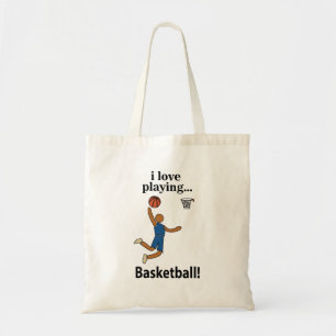 Basketball I Love Playing Basketball Tote Bag