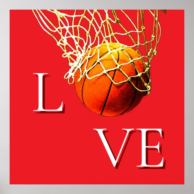 Basketball I Love Poster (Front)