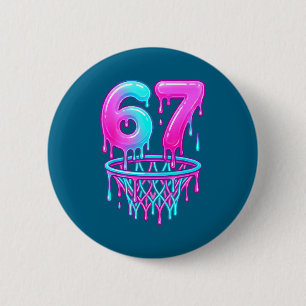 Basketball Ice Cream Drip 67 Illustration 6 Cm Round Badge