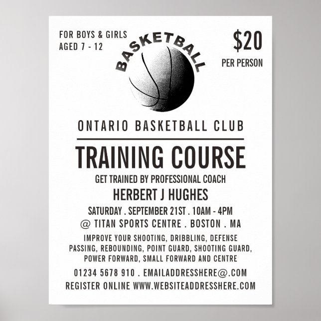 Basketball Icon, Basketball Training Course Poster (Front)