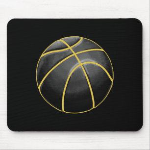 Basketball Illustration Black Gold Ball Design Str Mouse Pad