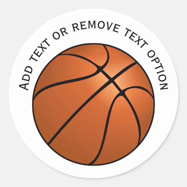 Basketball Illustration Classic Round Sticker (Front)