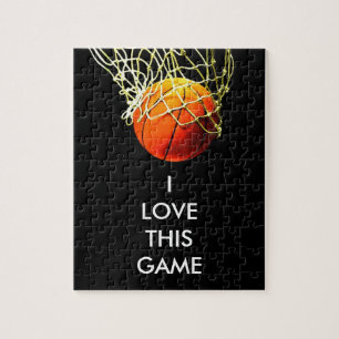 Basketball Illustration Painting Art Sports Jigsaw Puzzle
