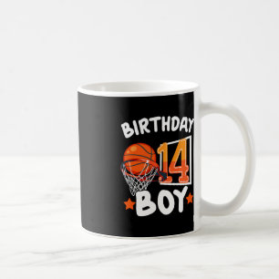 Basketball Im 14 Years Old 14th Birthday Boy Decor Coffee Mug