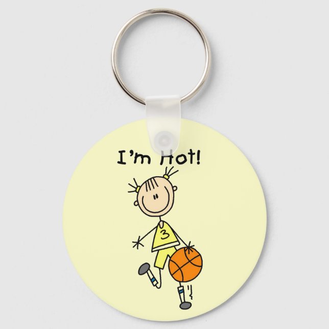 Basketball I'm Hot T-shirts and Gifts Key Ring (Front)